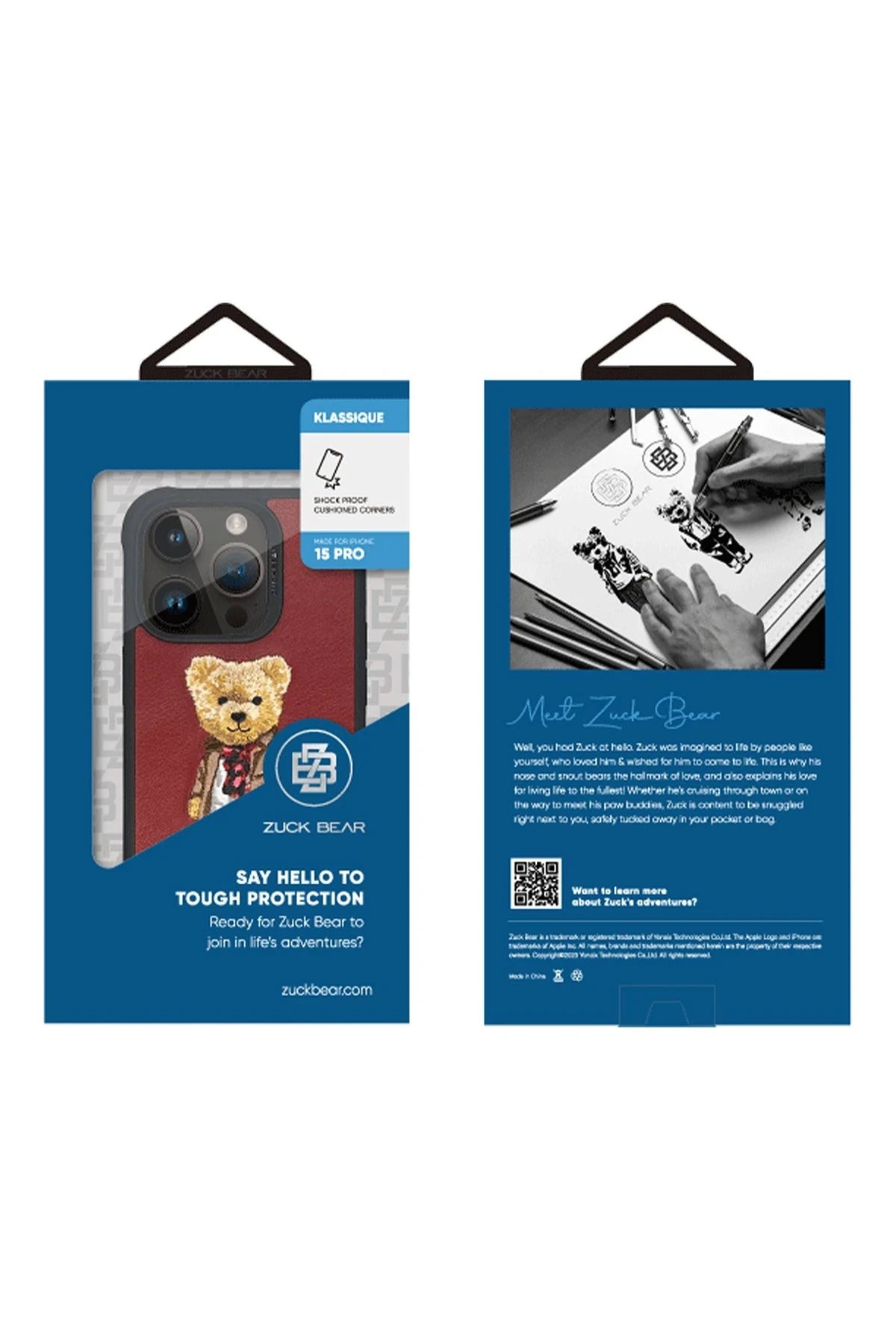 ZuckBear iPhone 15 Pro London Classic Telefon Kılıfı