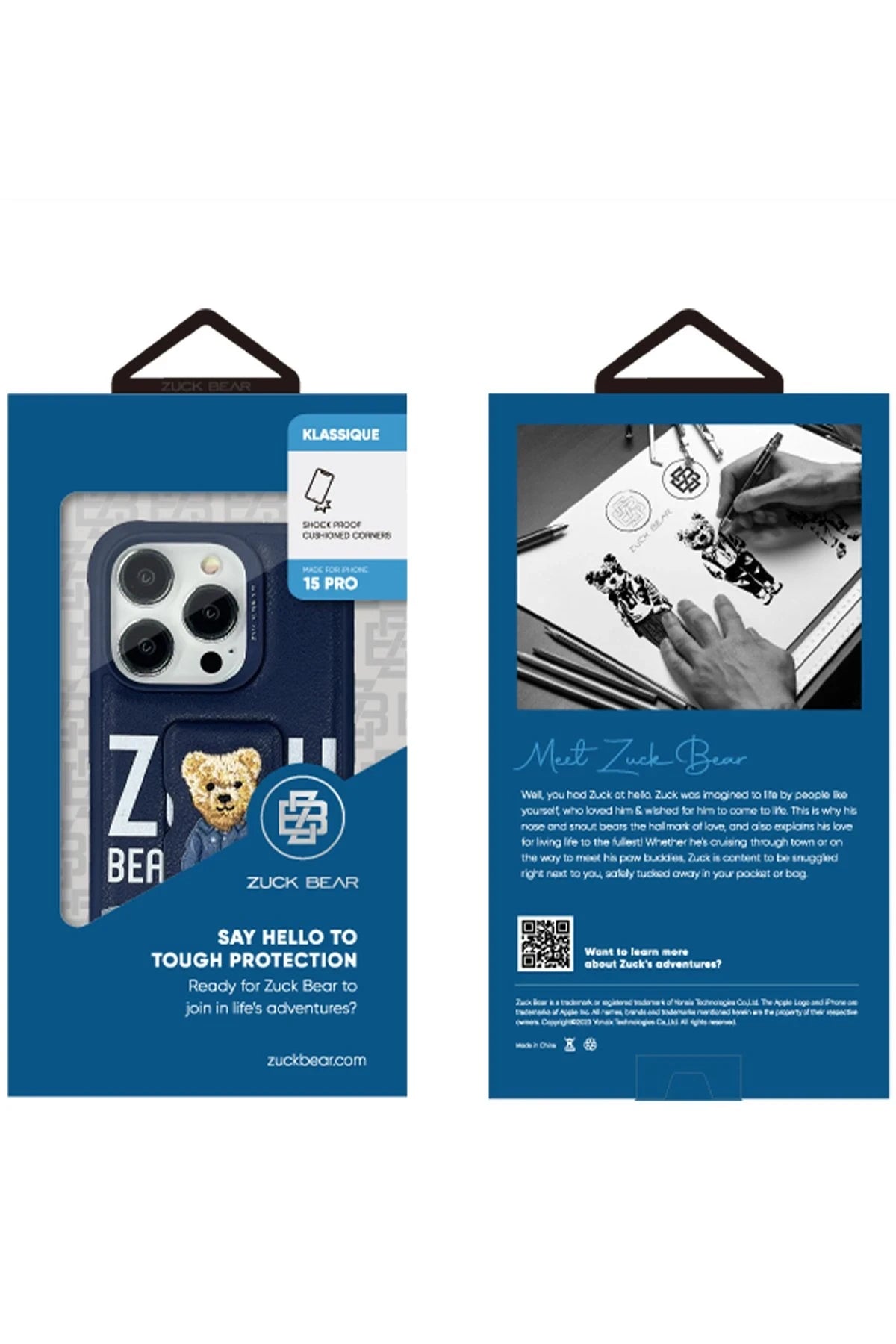 ZuckBear iPhone 15 Pro Max Claude Standlı Telefon Kılıfı