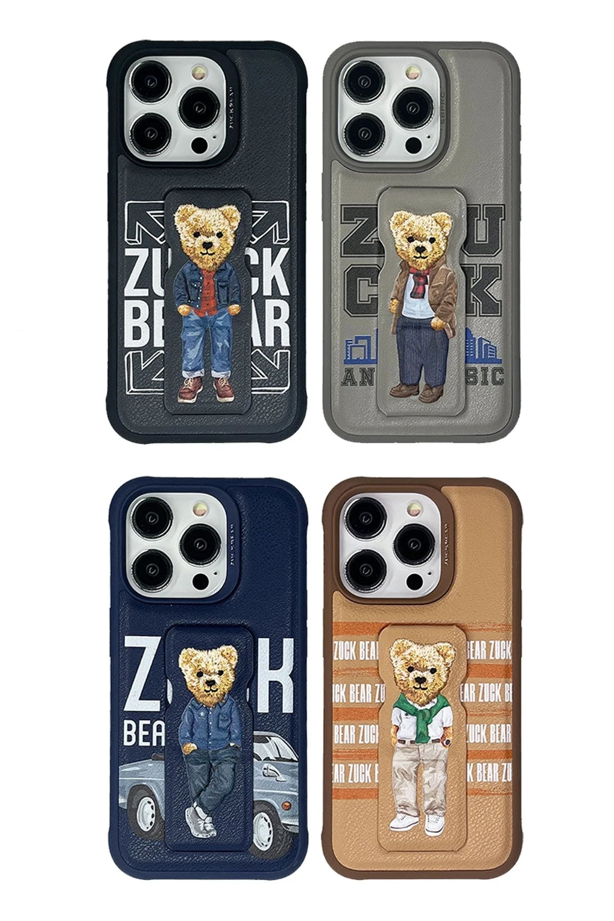 ZuckBear iPhone 15 Pro Max Claude Standlı Telefon Kılıfı