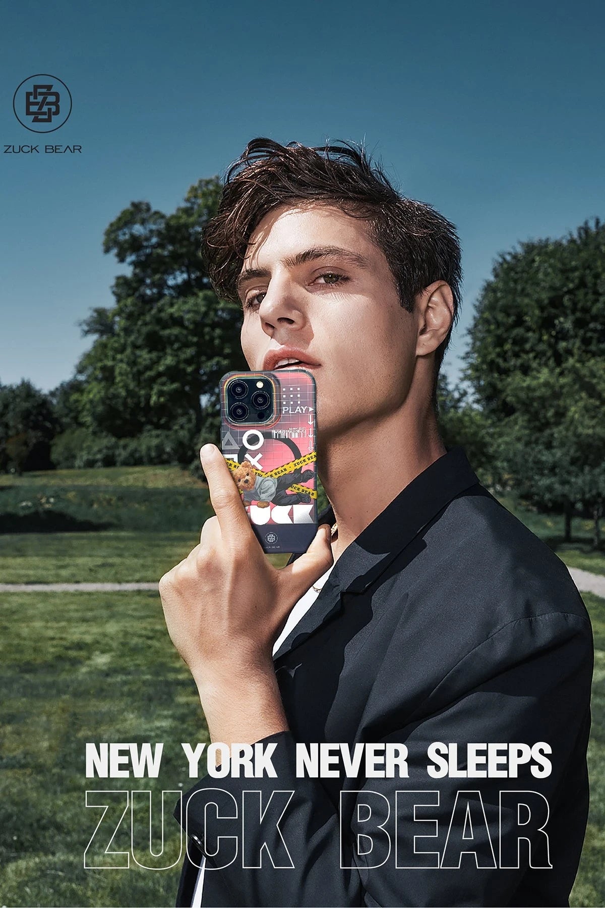 ZuckBear iPhone 15 Pro Max New York Never Sleeps Magsafe Telefon Kılıfı